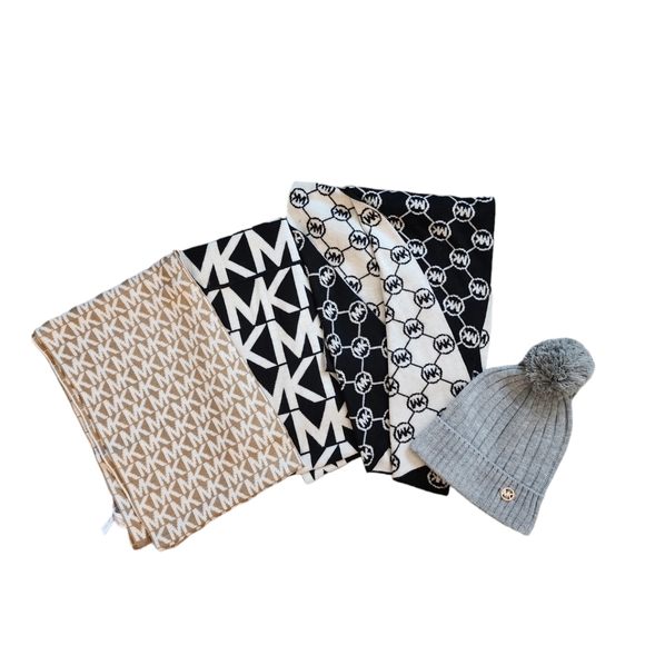 Michael Kors Accessories - 4 PC Michael Kors Winter Scarf and Beanie Bundle NWOT & EUC